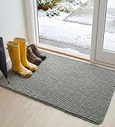 GORILLA GRIP SoakSTOPPER Dog Door Mat, 36x24 Machine Washable Rug Absorbent Doormat Captures Mois...