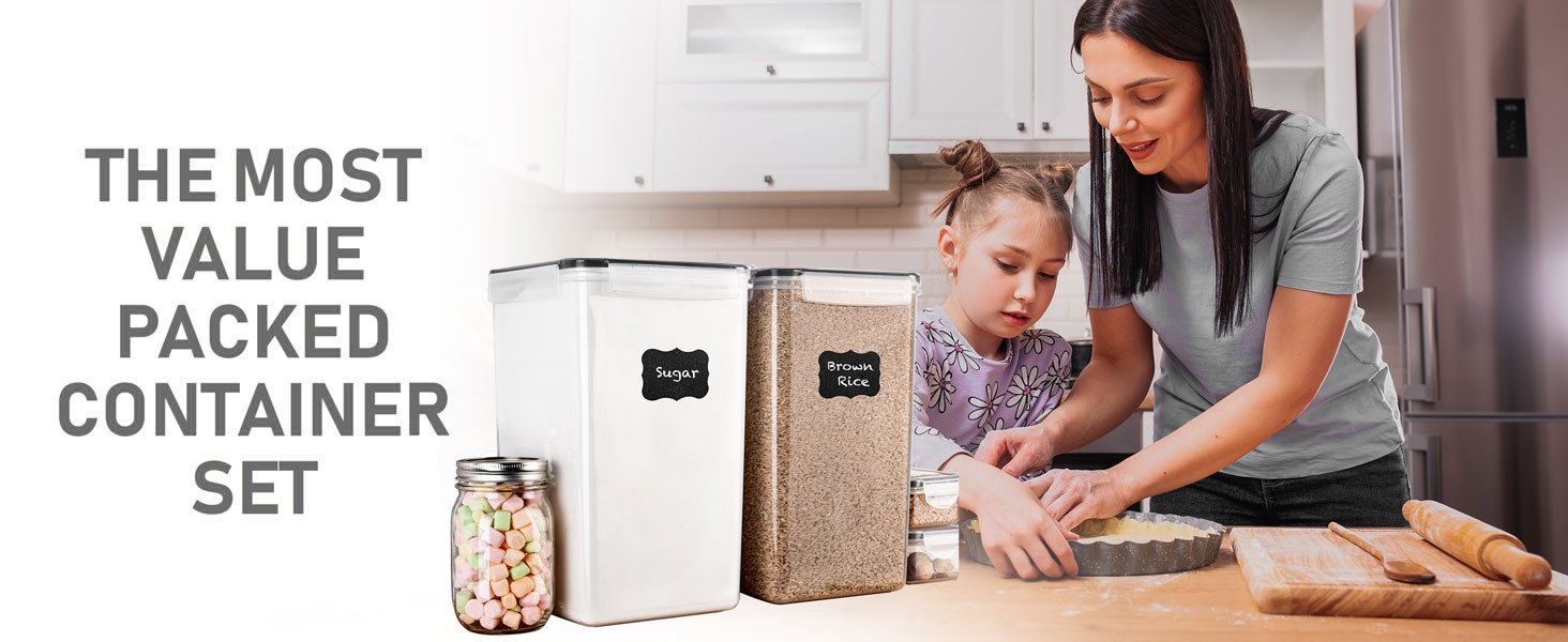 Airtight containers air tight food containers with lids, sugar storage container, food containers