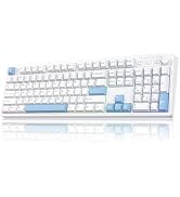 MechLands Vibe108 Full Size Mechanical Keyboard with Knob & Multimedia Buttons, Wireless Gaming K...