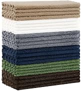 Kitinjoy 24 Pack Kitchen Dish Cloths, Super Soft and Absorbent Coral Velvet Dish Towels (7 x 9 In...