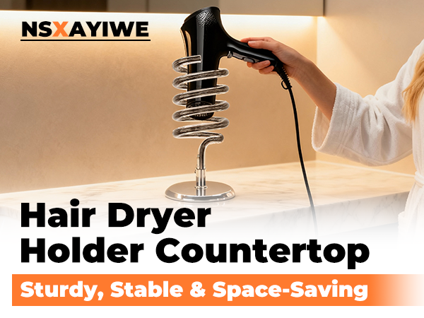 Hair Dryer Holder Countertop