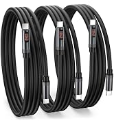 3-Pack 6.6FT 240W USB C to USB C Cable, Type C to Type C Fast Charging Cable with LED Display,USB...