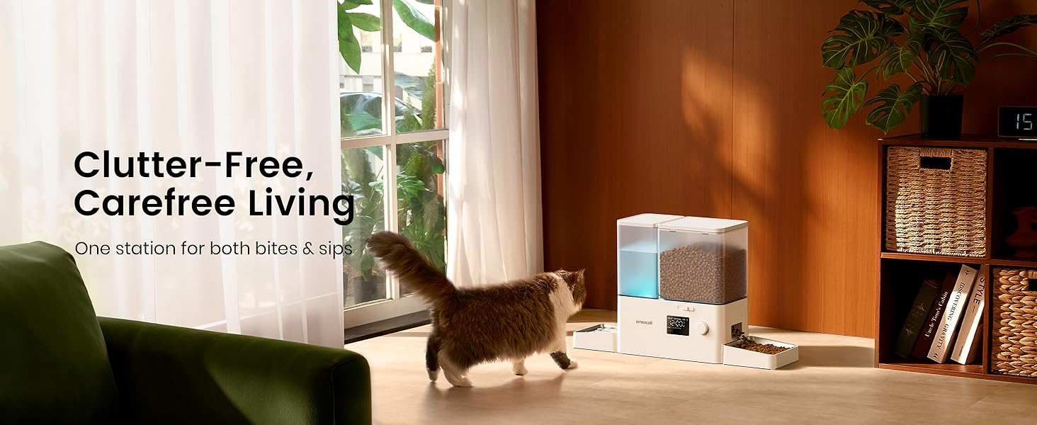 automatic cat feeder and water