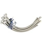 (6pcs 20 inch) PLUMBINGMASTER Toilet Water Supply Line,3/8" Comp x 7/8" BC Braided Stainless Stee...