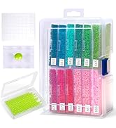 12PCS 2-in-1 Diamond Art Storage Trays with Lids, Convex Bottom Diamond Painting Storage Organize...