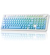 OIXOC x Aula F99 Pro 99% Mechanical Gaming Keyboard – Wireless Bluetooth, 2.4Ghz RF, USB-C Wired ...