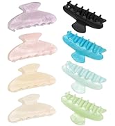 ACO-UINT 8 Pcs Acrylic Hair Claw Clips for Women Hair Claw Clips for Thick Thin Hair Non-slip Cli...