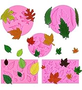 Actvty Leaf Silicone Mold, Maple Leaf Fondant Molds for Cupcake Topper Chocolate Candy, Sugar Cra...