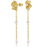MUMREUES Gold Earrings for Women Trendy 14K Gold Plated Dangle Earring Drop Stud Earings Cubic Zi...