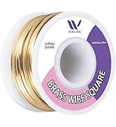 Square Brass Wire 14ga, 30ft – Yellow Gold Brass for Jewelry & Crafting