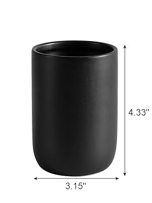 Matte black ceramic cup