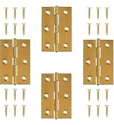 4 Pack Gold Door Hinges, 3 Inch Stainless Steel Hinges for Furniture Door Window, Jewelry Bo...