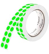 Perco Fluorescent Green 1/2-Inch Round Circle Dot Sticker Labels with Easy Peel Perforation - 3,0...