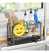 Taugast Sponge Holder for Kitchen Sink with Flexible Sink Caddy Smiley Face,2 Tier Kitchen Sponge...