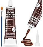 JAOJAO Brown Silicone Caulk, Brown Caulk Water-Resistant Adhesive Perfect Seal for Interior and E...