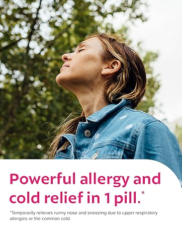 Benadryl provides powerful allergy and cold relief in 1 pill