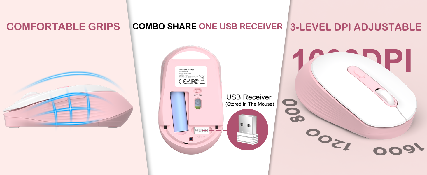cute keyboard and mouse combo wireless-retro round keys