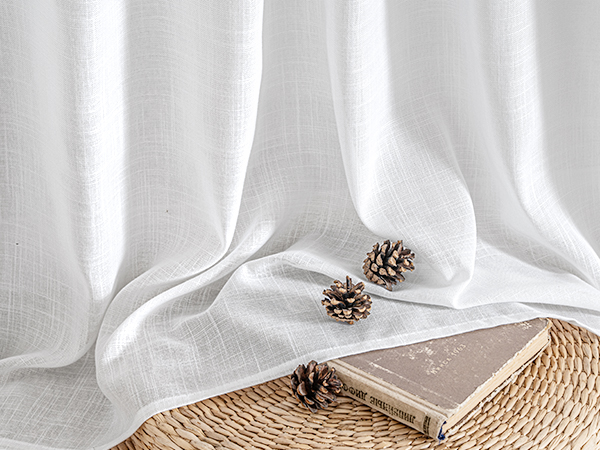 white curtains