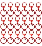 30Pcs Lobster Claw Clasps Keychain for Jewelry Making,Metal Lobster Clasp Swivel Trigger Clips wi...