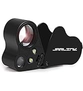 JARLINK 30X 60X Illuminated Jewelers Loupe Magnifier, Foldable Jewelry Magnifier with Bright LED ...