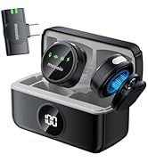 Moooin Wireless Lavalier Microphone for iPhone, with AI Noise Reduction – Plug-and-Play Clip-on M...