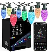 Brizled (Not Connectable)Smart C9 Christmas Lights, 39FT 60 LED WiFi Color Changing Christmas Xma...