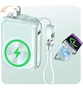 SEANCHEER P05 Portable Charger, Magnetic Power Bank, Small PowerBank, Battery Pack10000mAh Travel...