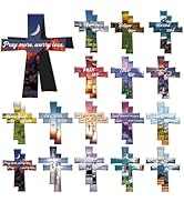 Wxiben Christian Magnetic Bookmarks Gifts - 32 Pcs Bible Verses Cross Bookmark Inspirational Reli...