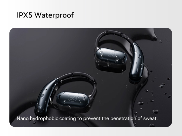 Waterproof open ear headphones