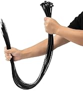 Black Zip Ties Heavy Duty, 36 Inch Extra Long 220 lbs Tensile Strength Large Cable Ties Wire Ties...