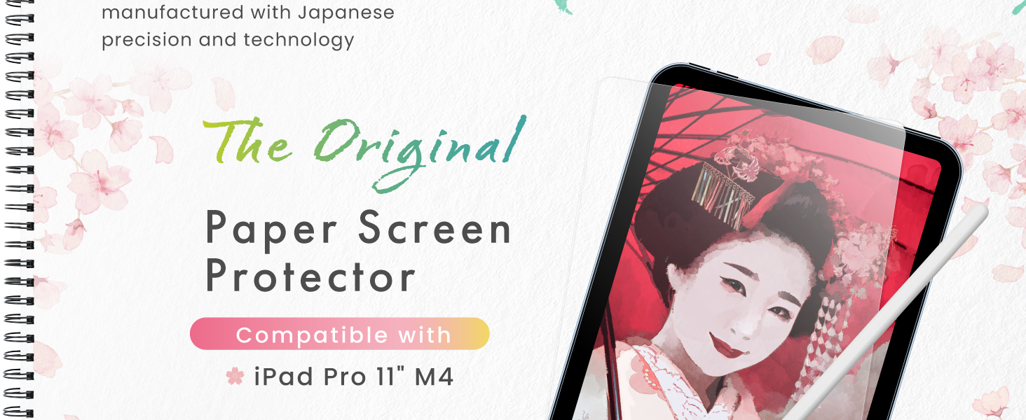 The original paper screen protector compatible with iPad Pro M4 11" 2024