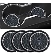 Amooca Car Cup Coaster 4 Pack Universal Non-Slip Cup Holders Insert Coasters Bling Crystal Rhines...
