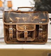 Leather Messenger Bag for Men - Top Grain Leather Briefcase Laptop Satchel Office Crossbody Trave...