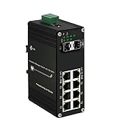 Industrial Gigabit Managed PoE Switch - 8 Ports 10/100/1000Mbps Web Management DIN Rail PoE Switc...