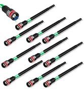 Geinxurn Impact Nut Driver Set, 10 Pieces 6”Long 5/16”6 Point Alloy Steel Magnetic SAE Nut Setter...