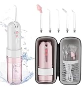 KOOVON Water Dental Flosser for Teeth Cleaning and Flossing with Travel Size Case – Rechargeable ...