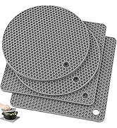 Silicone Trivet Pot Mat, Silicone Pot Holders for Hot Pan and Pot Pads. Heat Resistant Counter Ma...