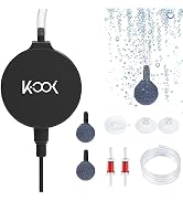 GuDoQi Aquarium Air Pump, 1 Watt Ultra Quiet Mini Oxygen Pump, Powerful Air Aerator Kit for Fish ...