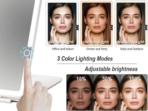 travel make up mirror with lights