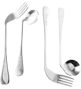 Beaupretty 1 Set Elbow Spoon Fork Angled Spoon Utensil Adaptive Cutlery Supportive Utensils Unive...