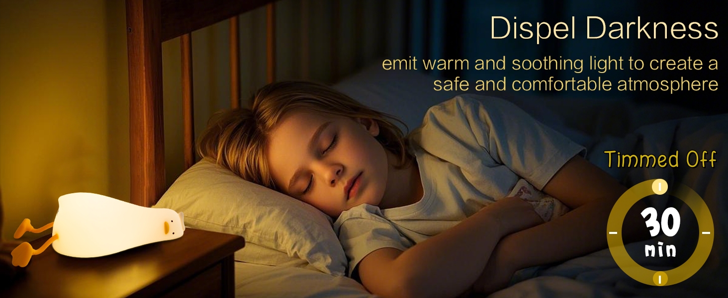 Ducky Lay Lamp - 30-Minute Timer, dimmable Nursery Lamp
