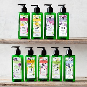 Via Mercato Collection Liquid Soaps available in 9 different fragrances.