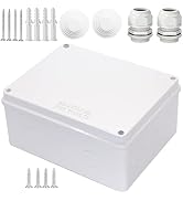 Junction Box, Zulkit Project Box with Reserved Holes IP65 Waterproof Dustproof Electrical Box ABS...