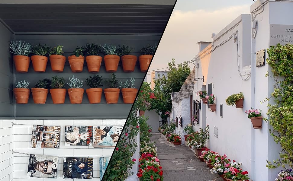 wall mount flower pot outdoor wall planters