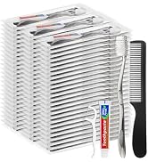 LLHQAMT Travel Toothbrushes with Toothpaste, Disposable Toothbrushes, Hygiene Kits in Bulk with F...