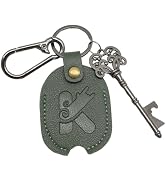 LVYOUME Car Key Cover Initial Letter Gunmetal Hook Keychain Universal Sleeve for Broken Keys,Caps...