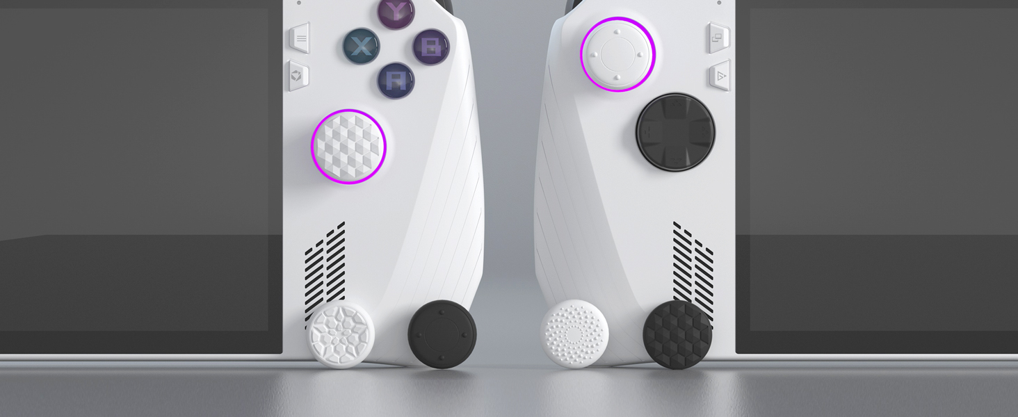 PlayVital Thumbsticks Grips Caps for ROG Ally, Silicone Thumb Grips Joystick Caps for ROG Ally