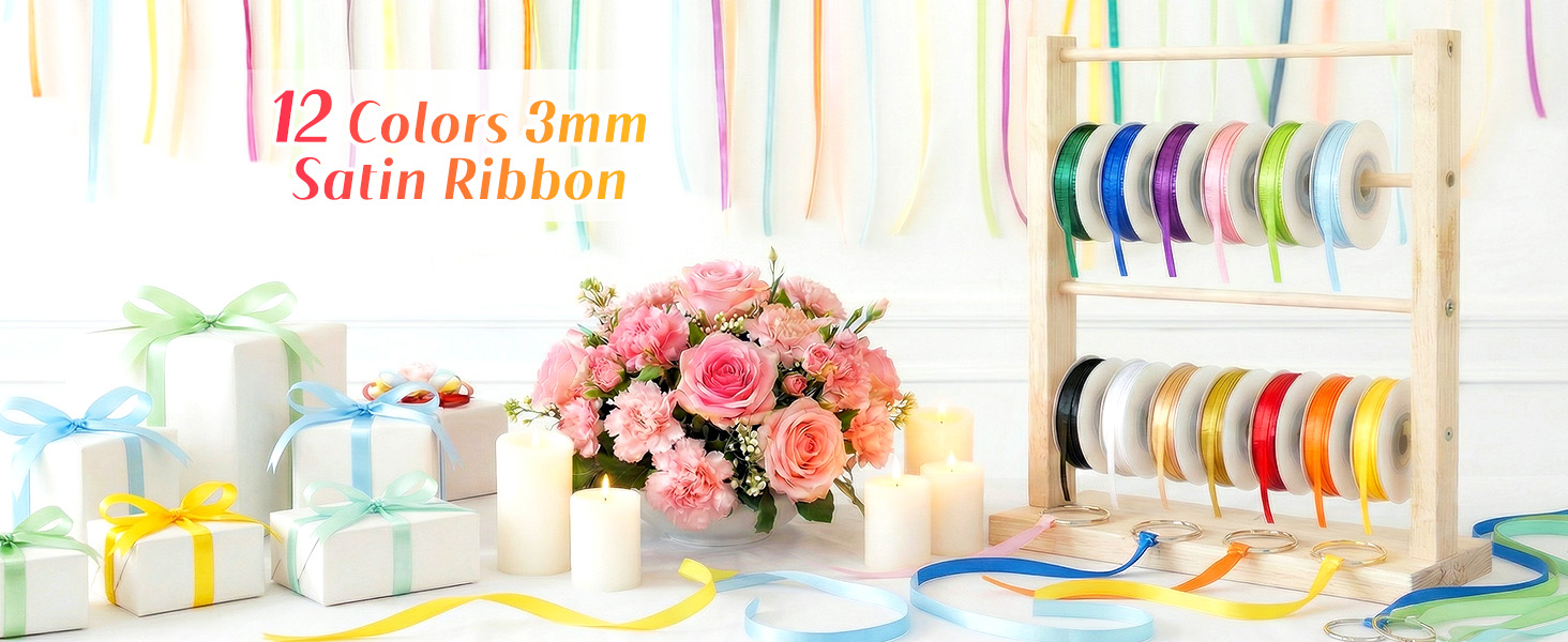 1/8 inch satin ribbon