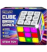 Skywin Puzzle Cube Game - Flashing Cube Handheld Electronic Games Stem Toy - Fun Memory Games & B...