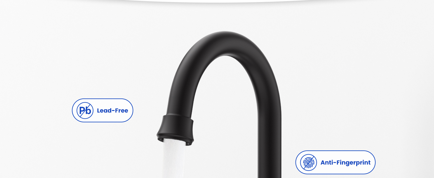 Matte Black Bathroom Sink Faucet Bathroom Faucets for Sink 3 Hole Faucet for Bathroom Sink Vanity RV